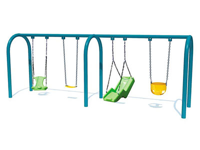 Outdoor Galvanized Steel Toddler Swing Set for Sale SW-005